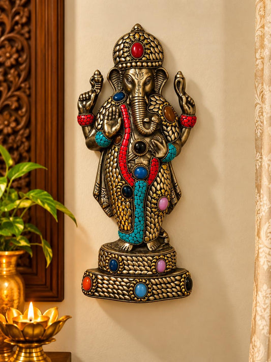 Metal Stone Divine Ganesha