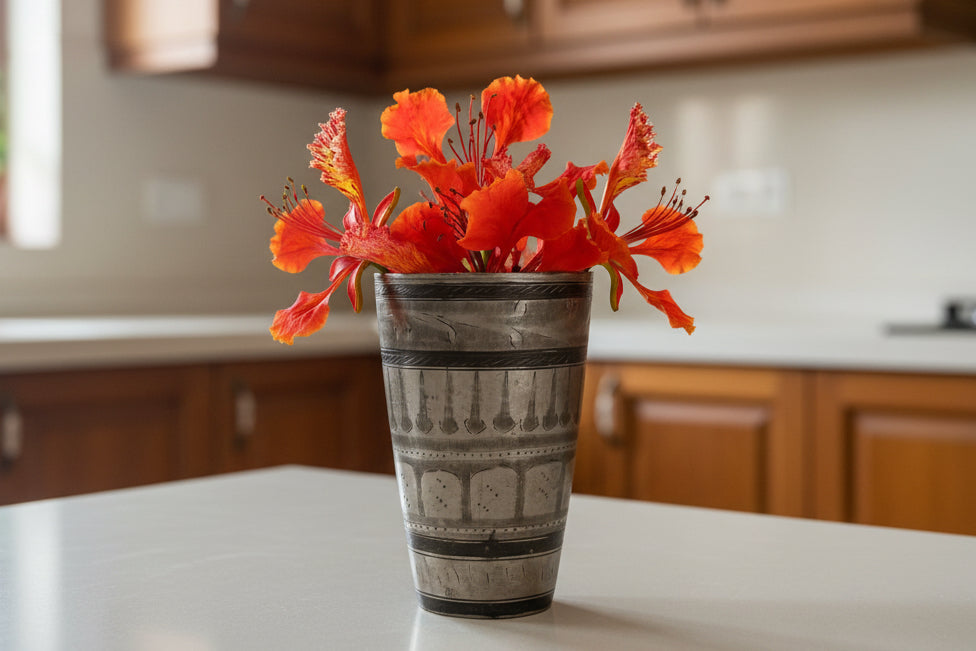 Brass Glass Planter