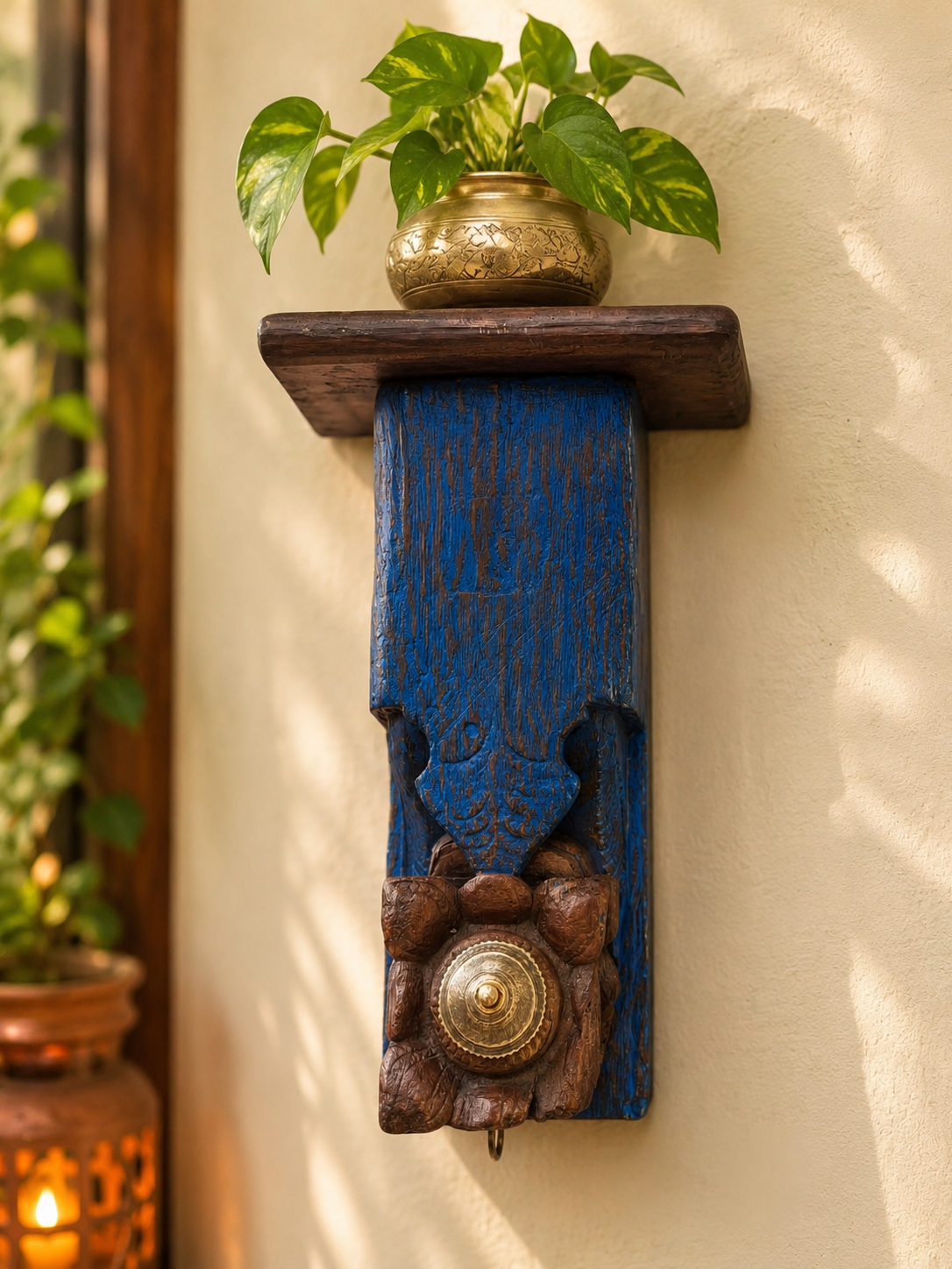 Old Blue Wall Bracket