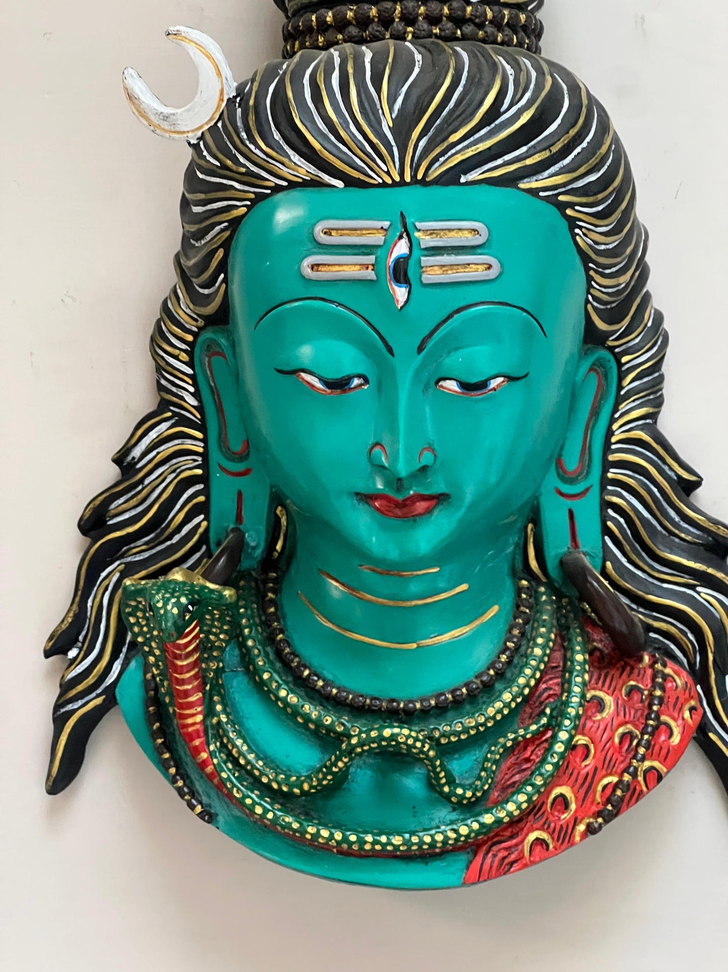 Divine Shiva Turquoise Wall Mask