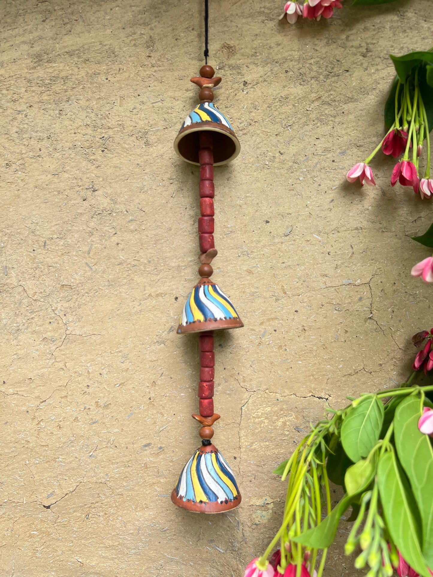 Clay Hand Painted Bell Hanging
