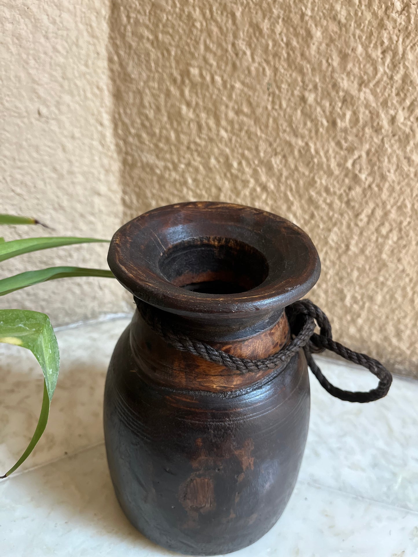 Wood Old Flower Pot