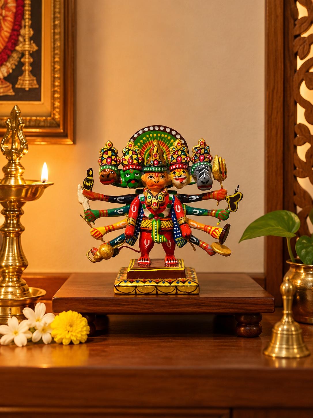 Painted Panchumkhi Hanuman ￼