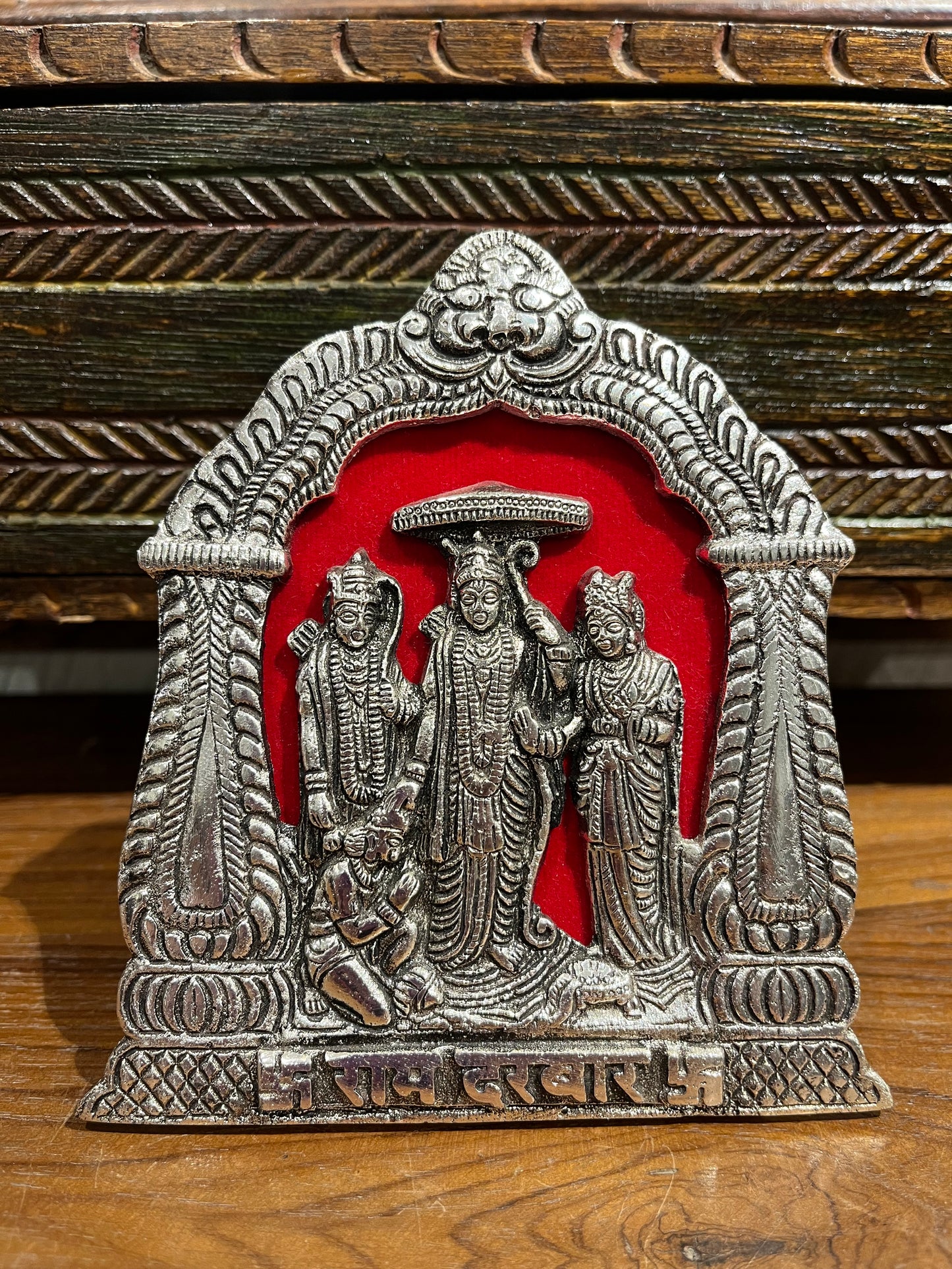 Metal Ram Darbar Silver Murti