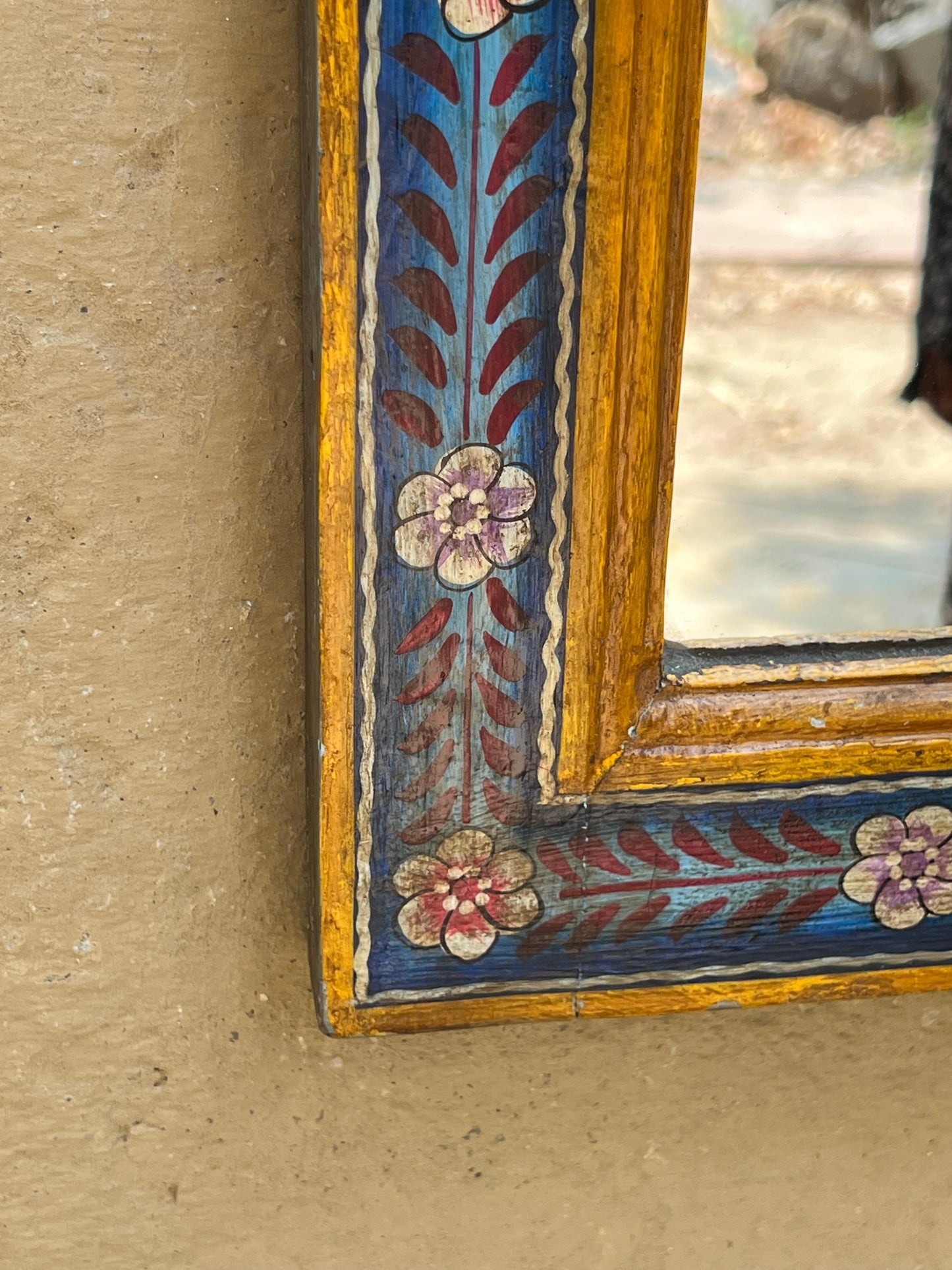 Wooden Hand Painted Mirror