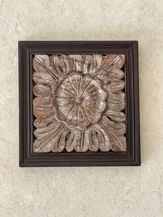 Wooden Flower Carved Panel