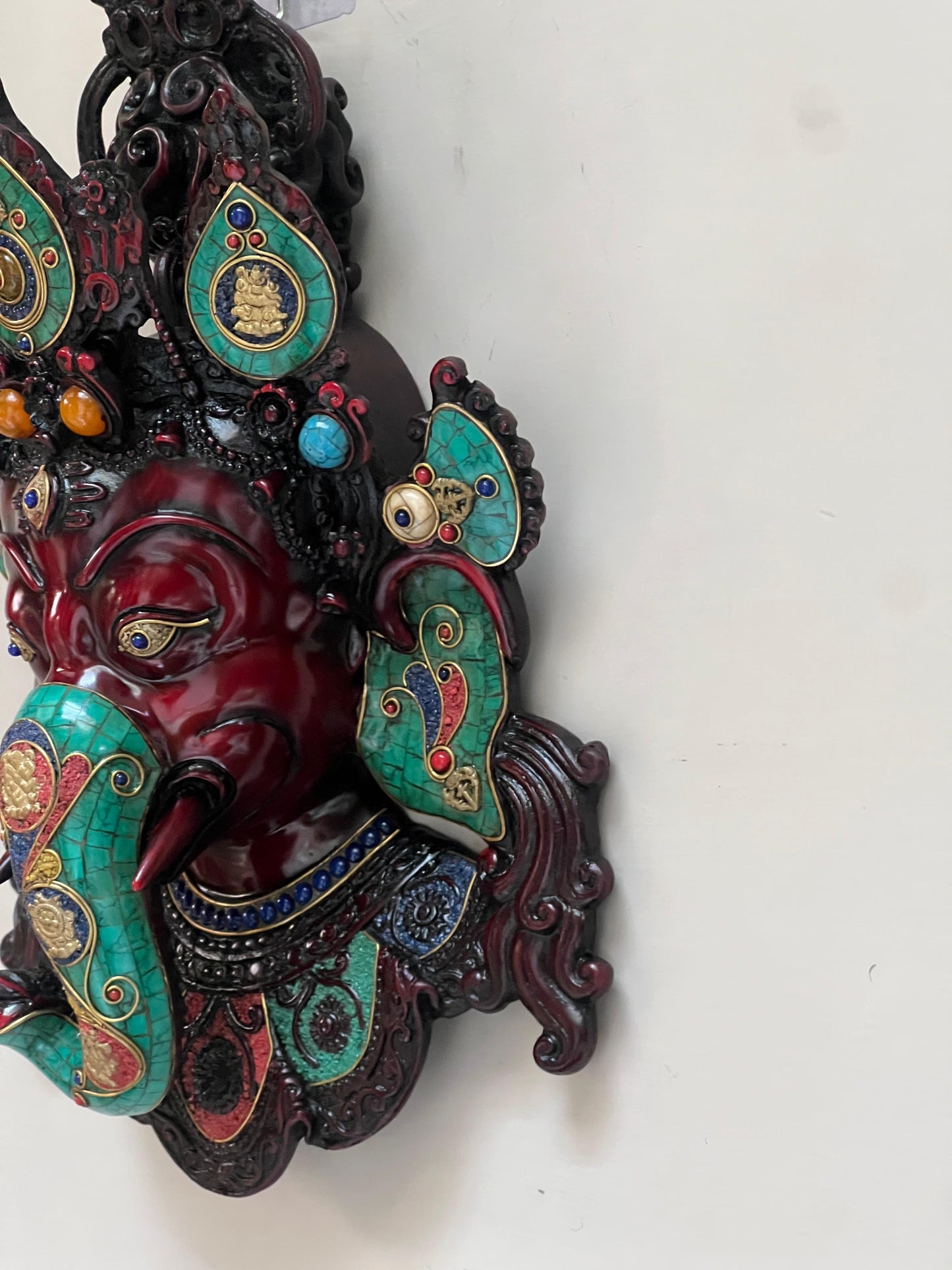 Lord Ganesha Turquoise Stone  Mask