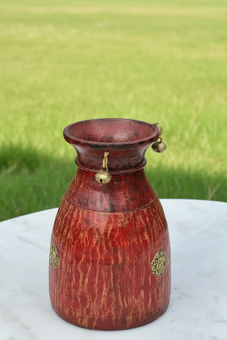 Wood Decorative Colour Pot