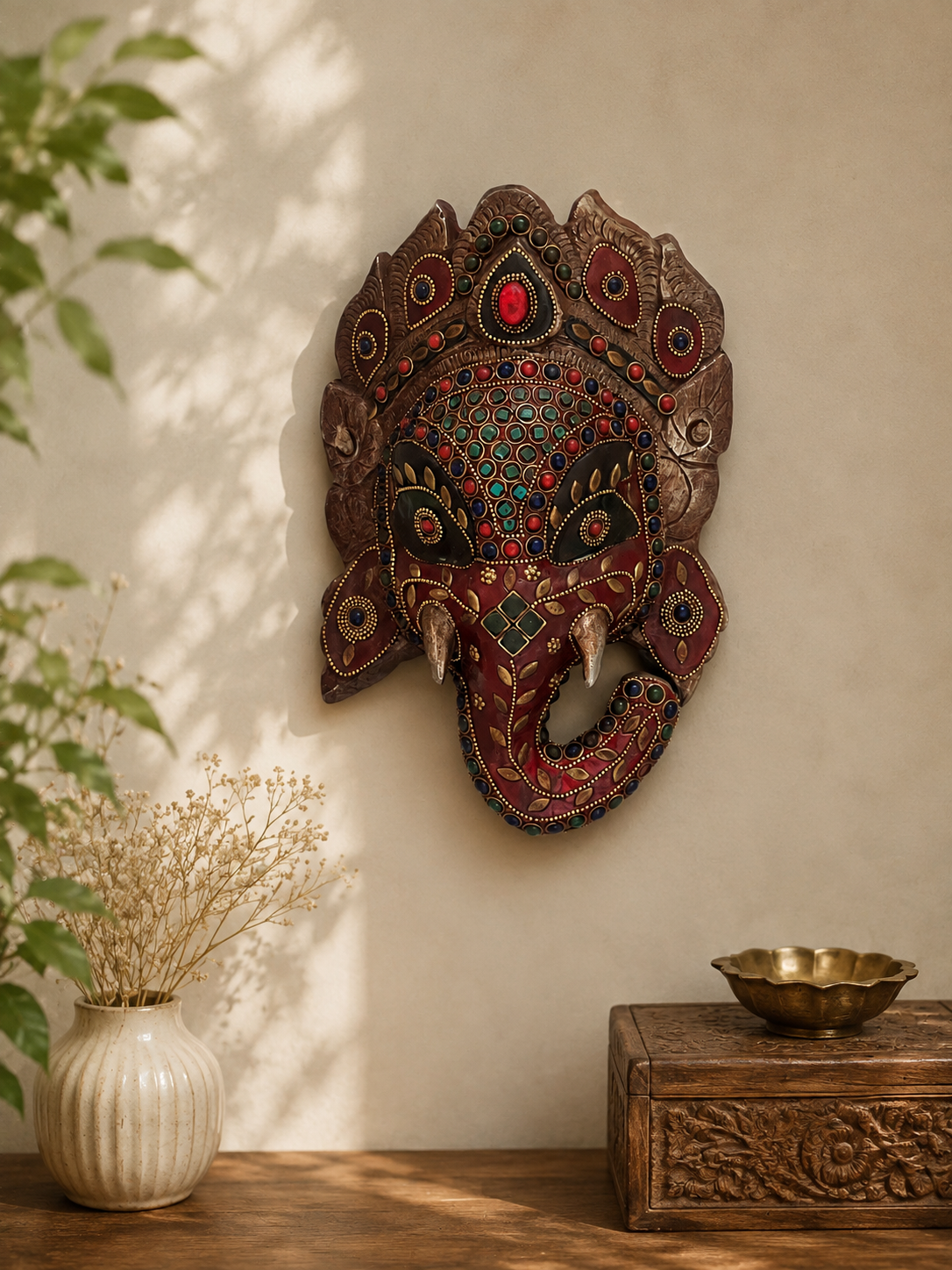 Aluminium Lord Ganesha Mask ￼