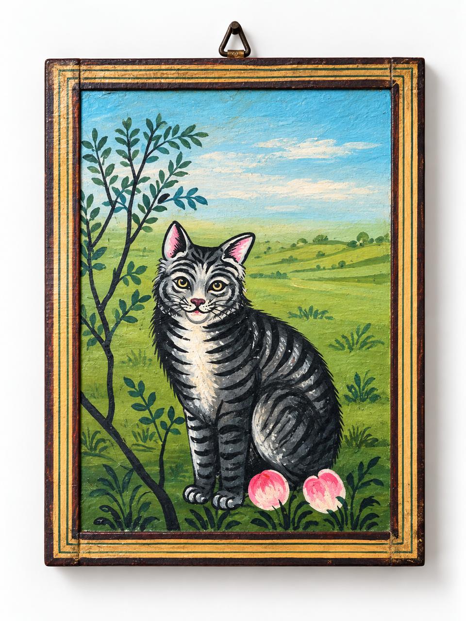 Iron Wall Cat Painting