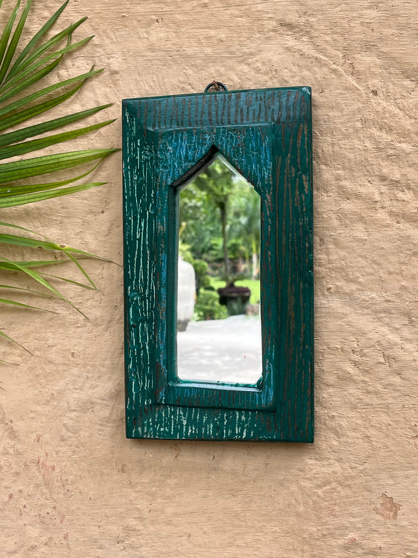 Green Colour Arch Mirror