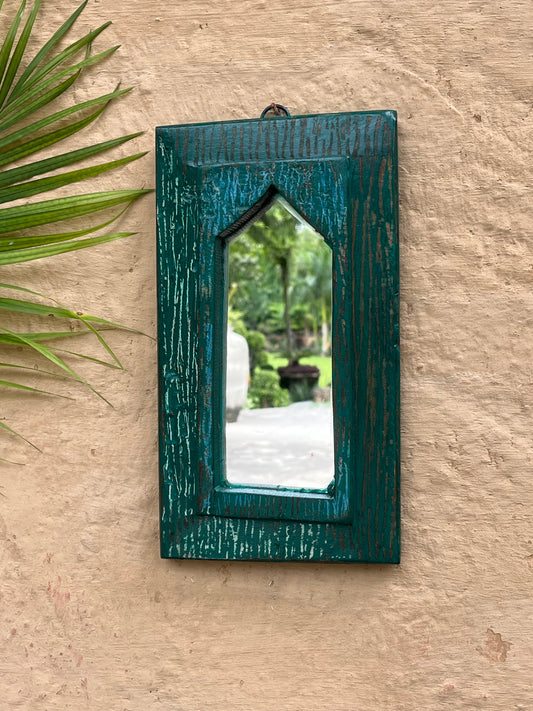 Green Colour Arch Mirror