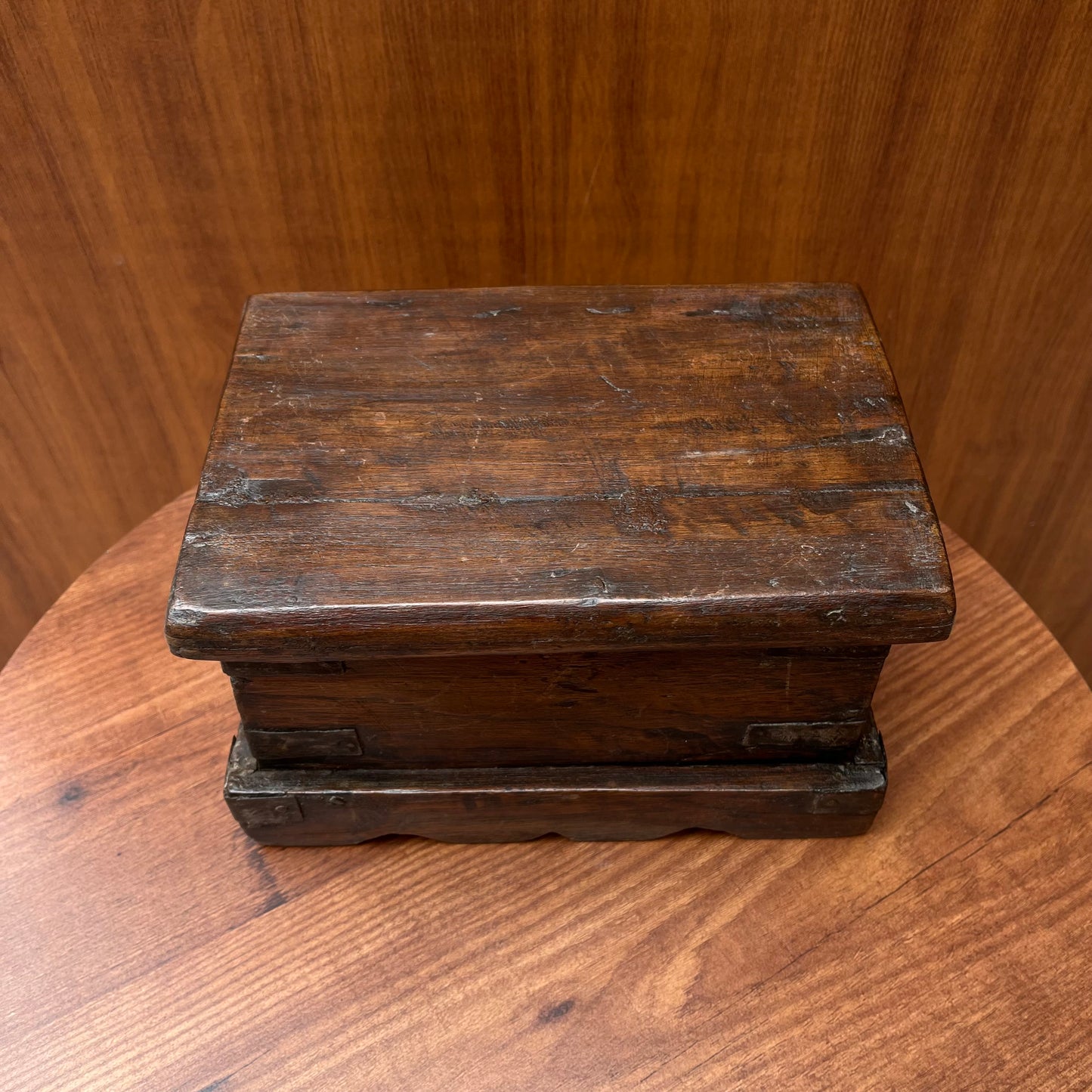 Vintage Wooden Teak Cash Box