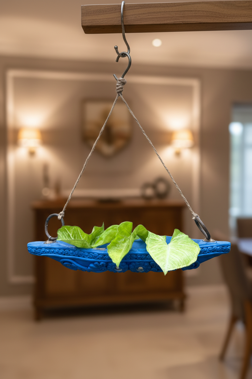 Wood Terocotta Boat Planter