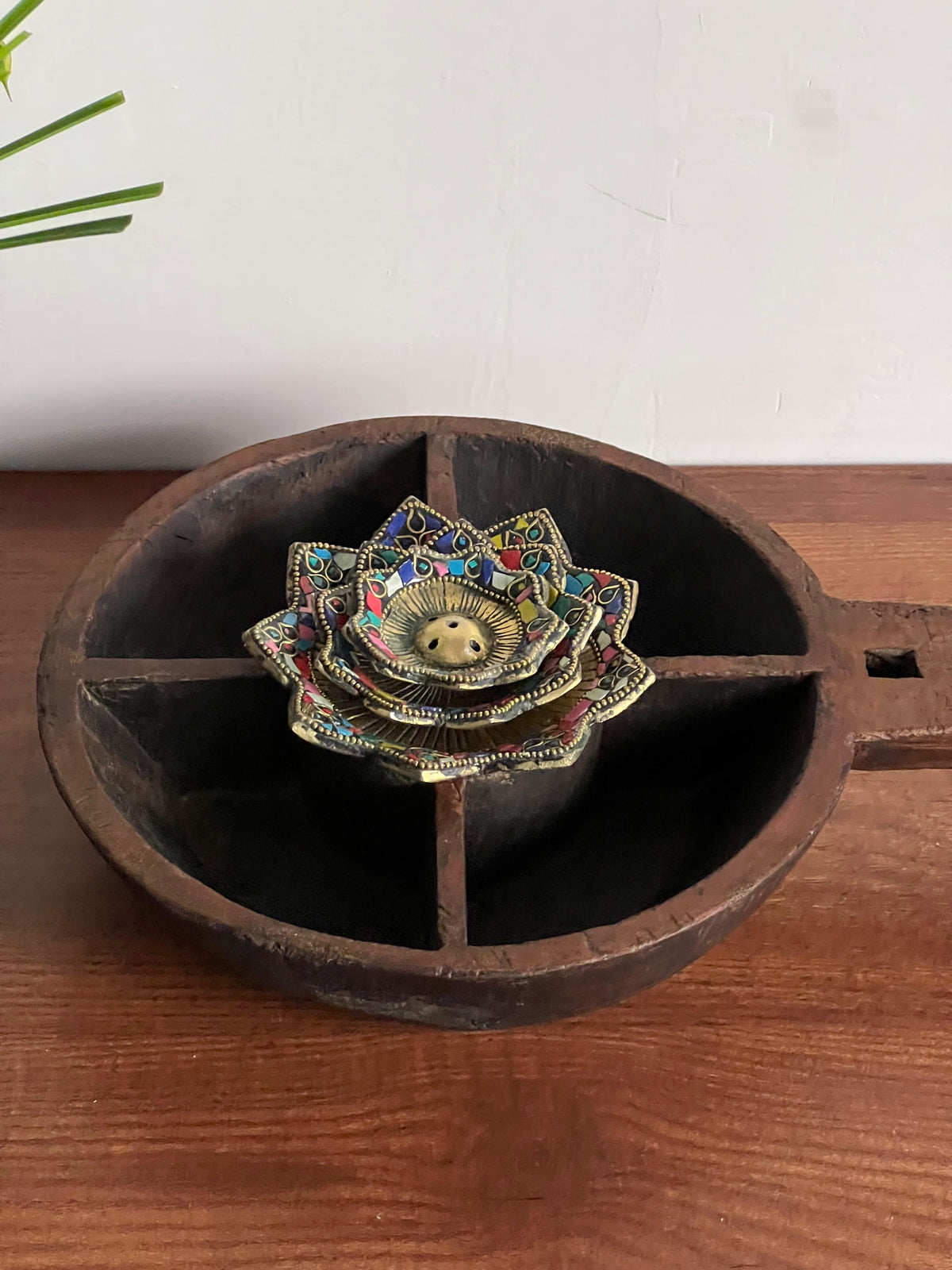 Wood Old Incense Holder ￼