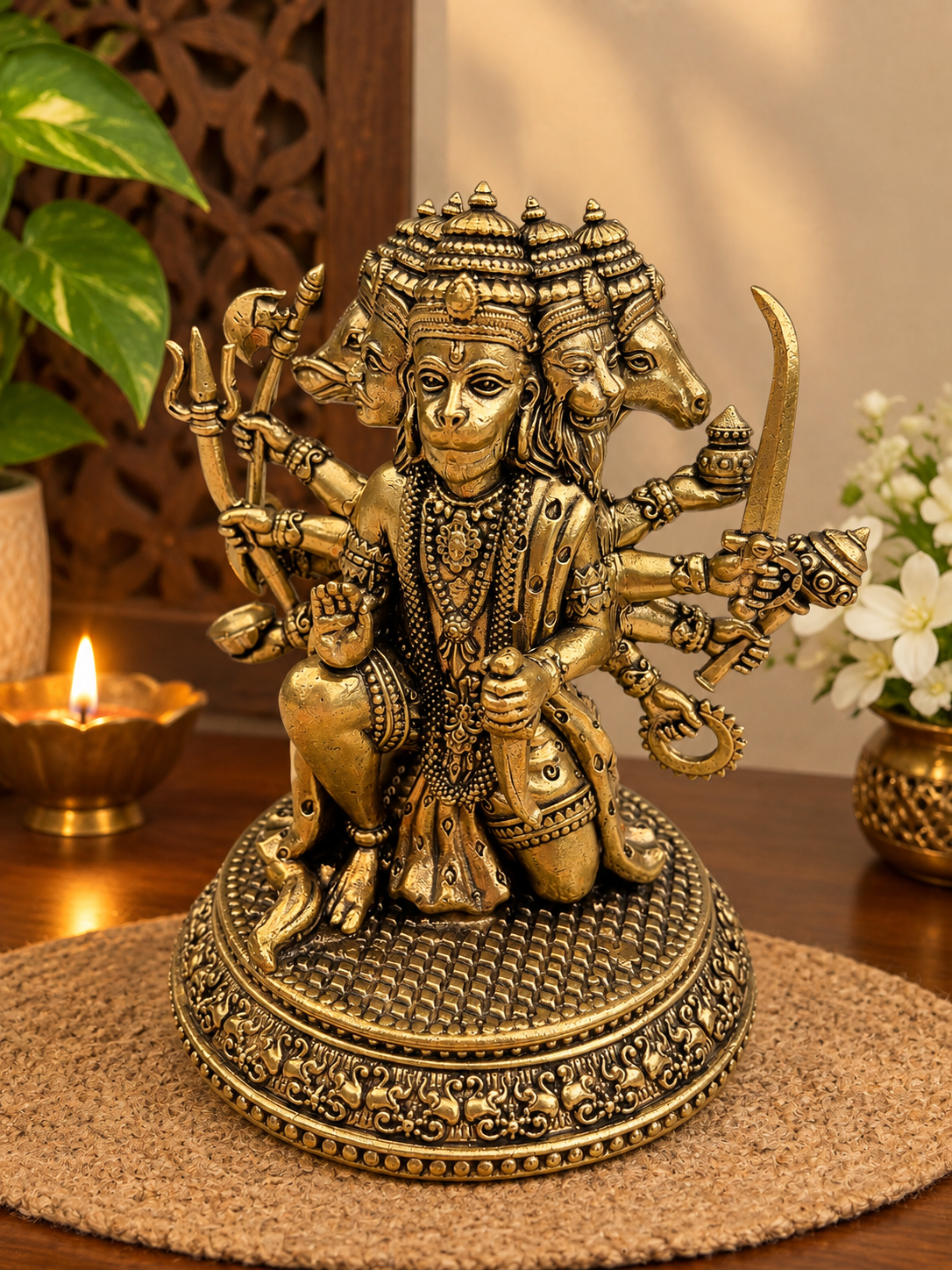 Brass Panchmukhi Hanuman