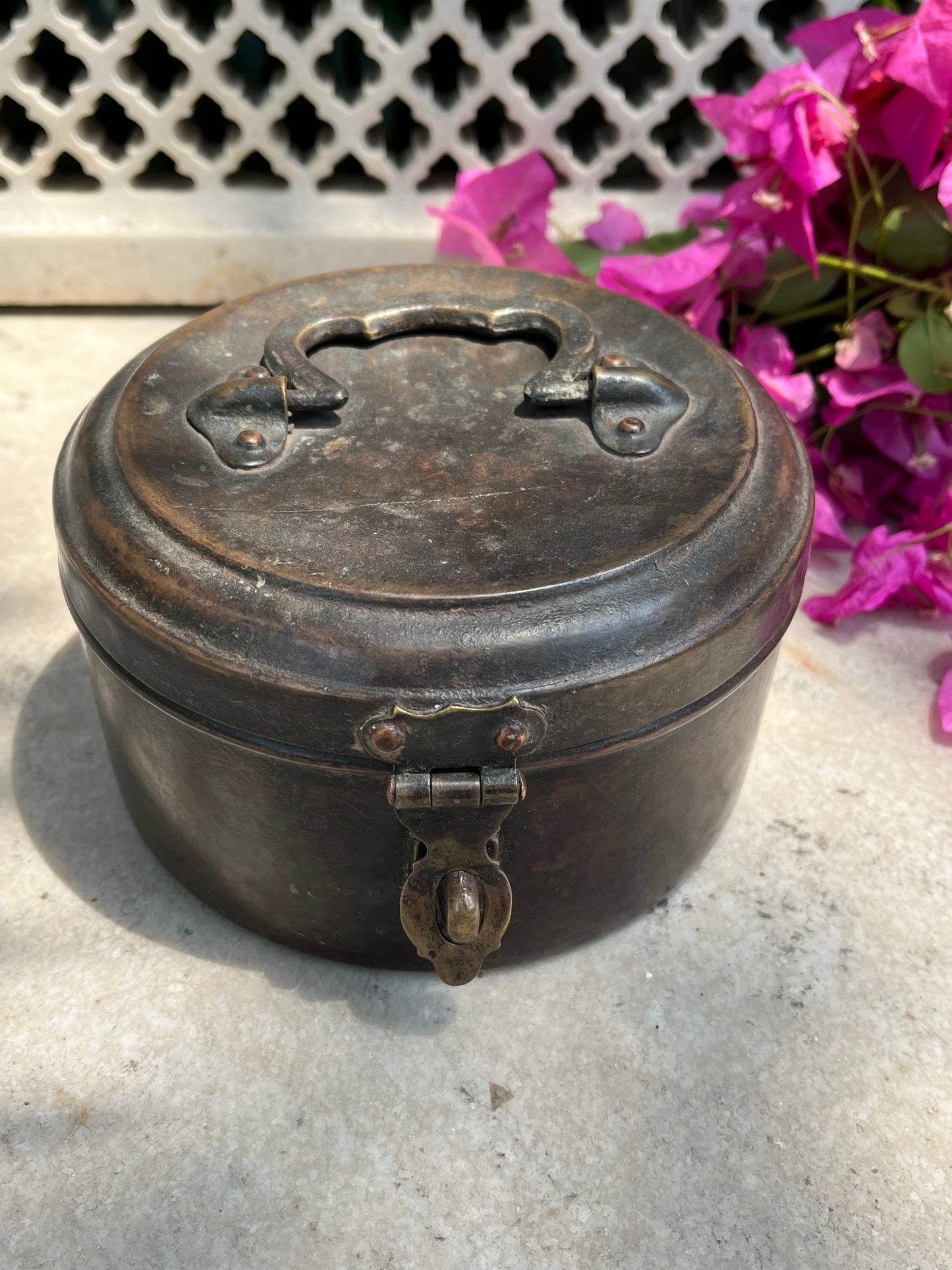 Vintage Brass Chapati  Box