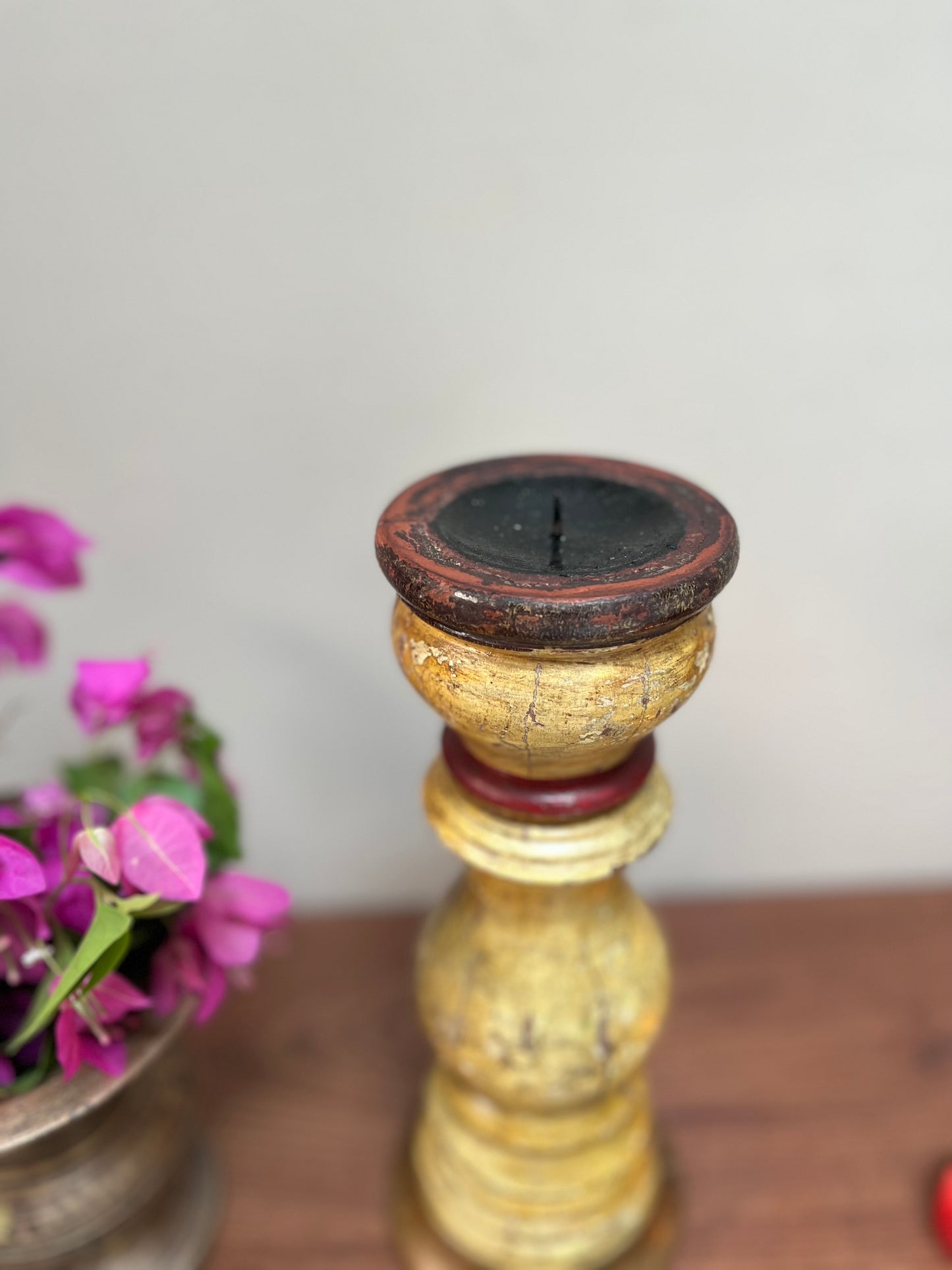 Wooden Old Candle holder