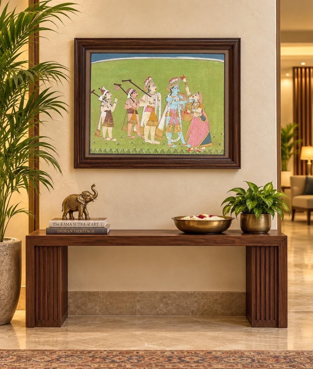Divine Krishna Hand Painting