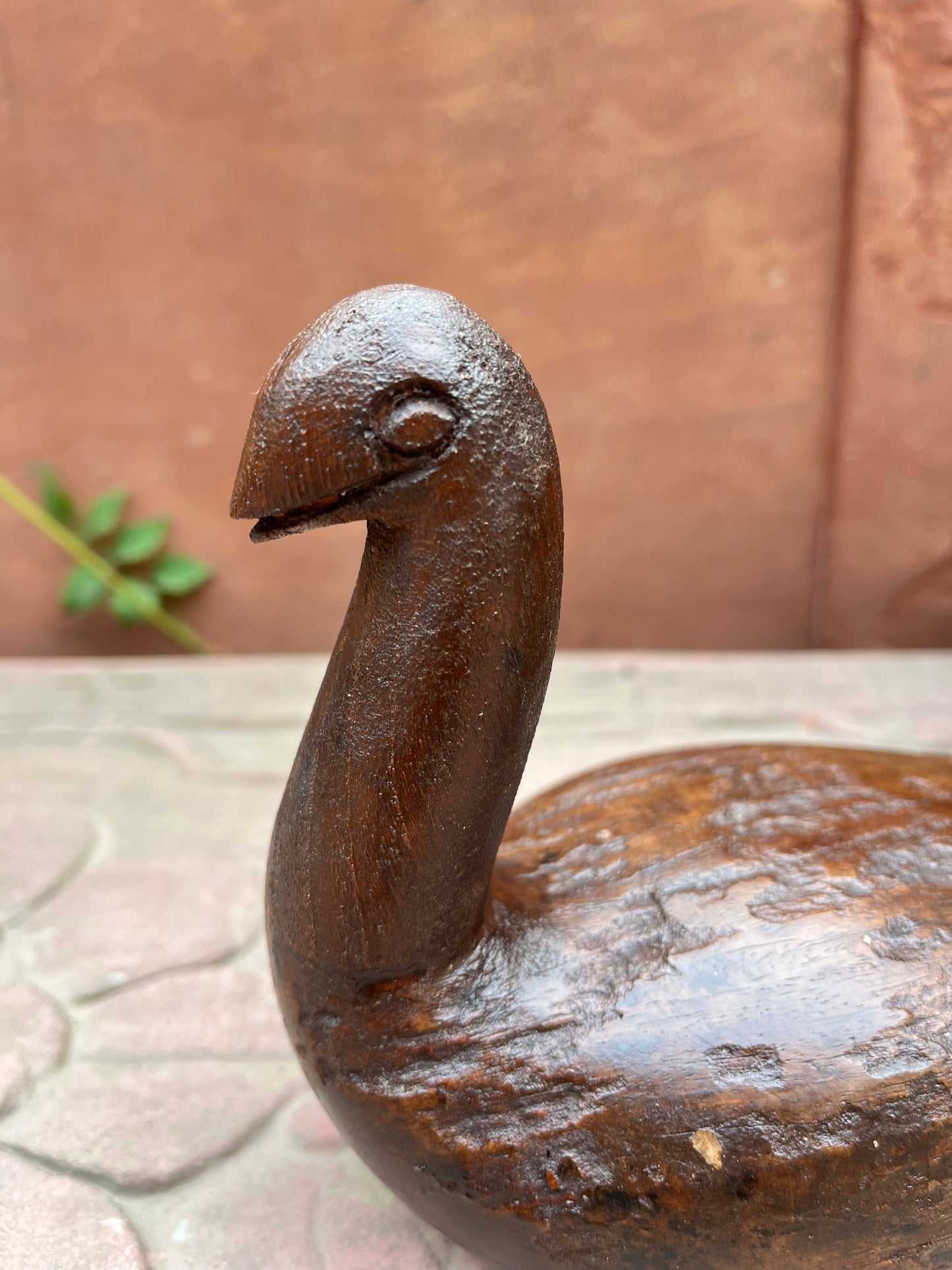 Wooden Old Duck Sitting