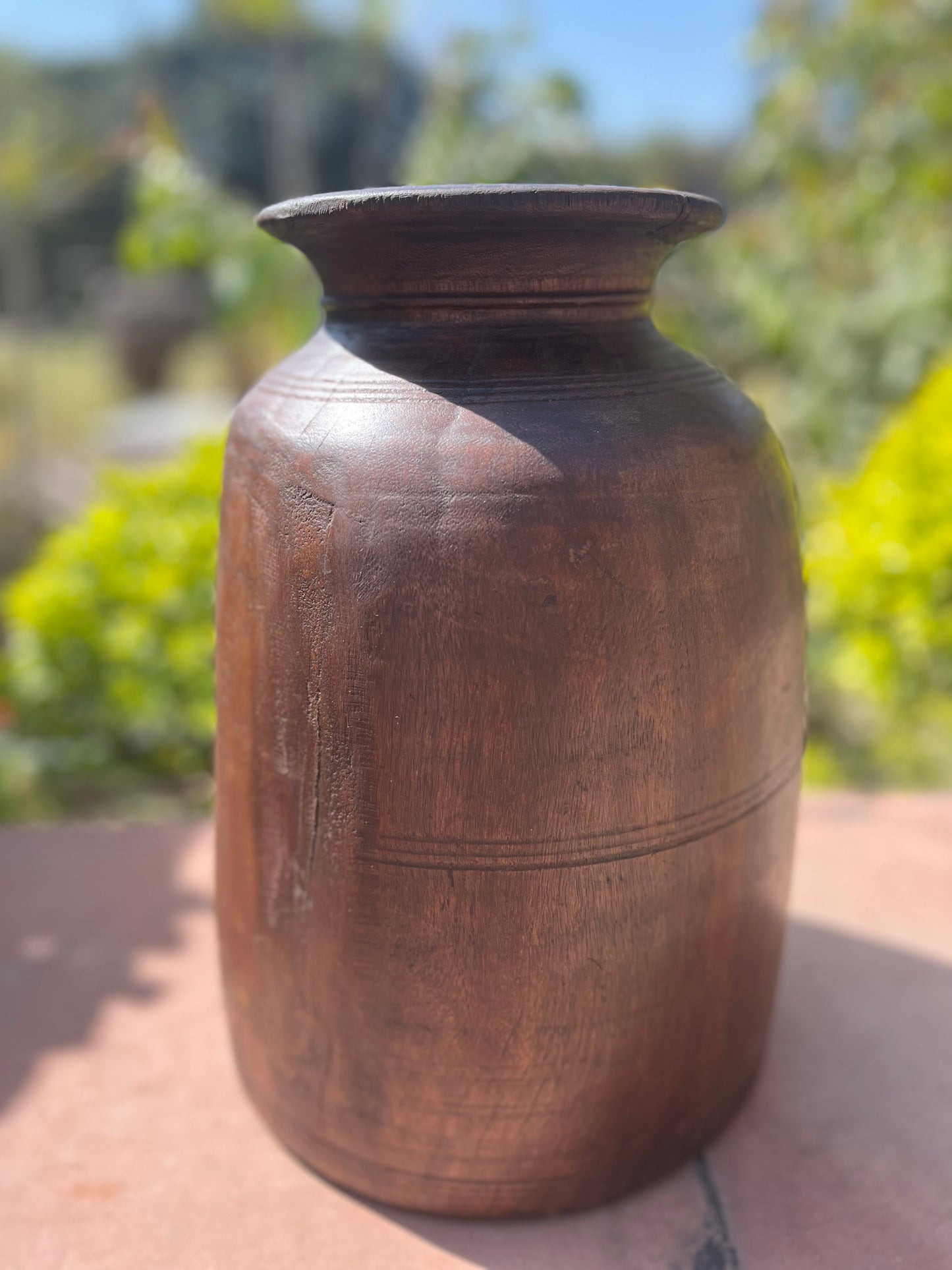 Vintage Wooden Flower Decor Pot