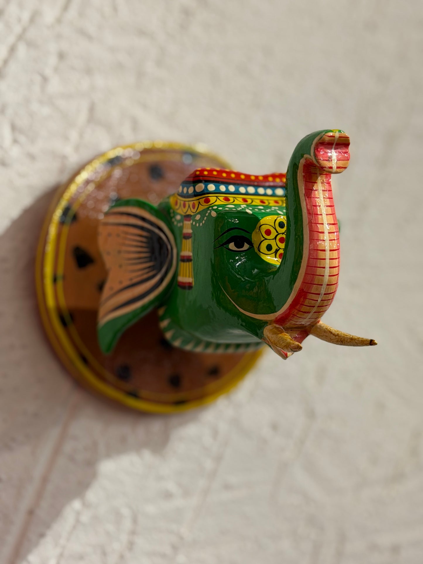 Hand Painted Elephant Head ￼
