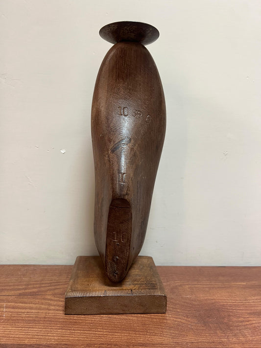 Wood Shoe Candle Stand