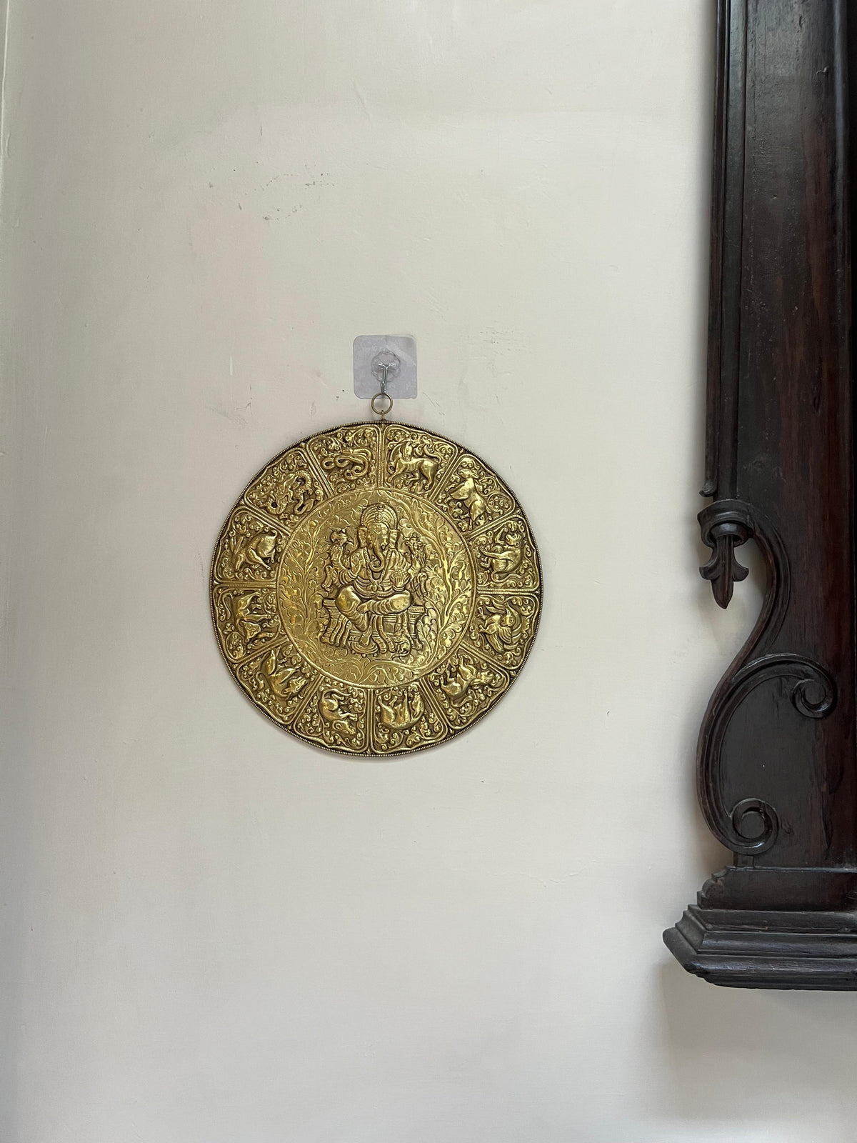 Brass Ganesha Mandala Wall Hanging