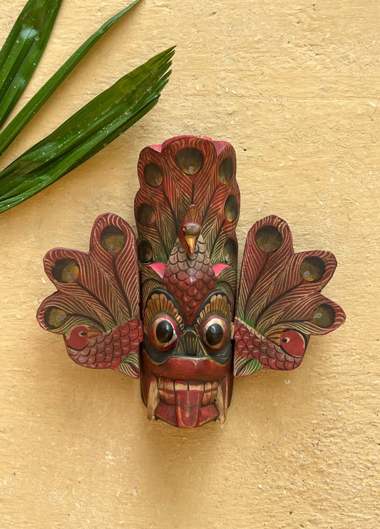 Wood Peacock Mask ￼