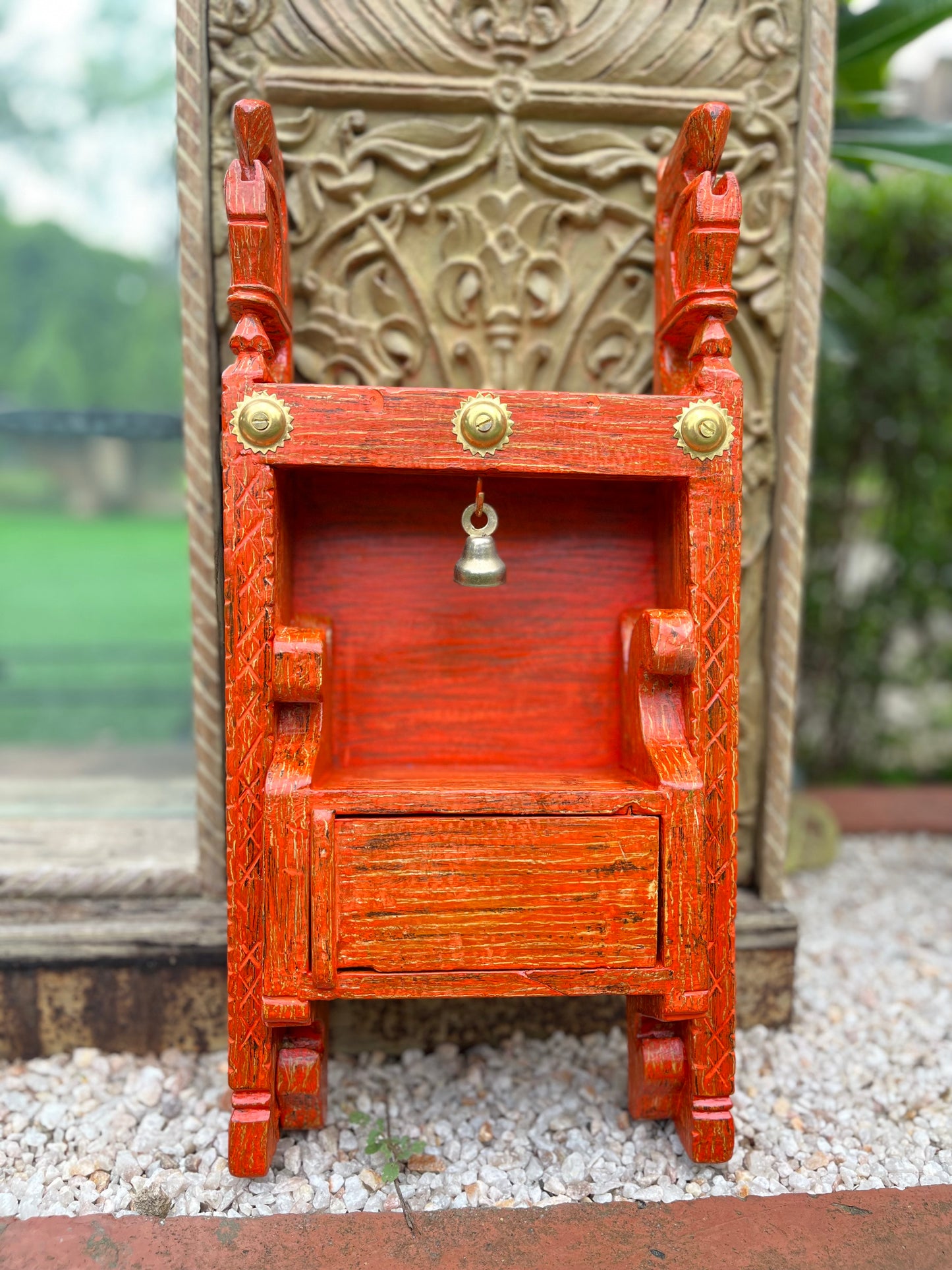 Wooden Coloured Shelf / Temple