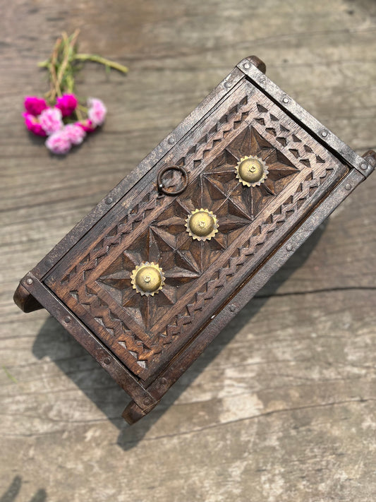 Home Decoration Carved Brass Flower Box