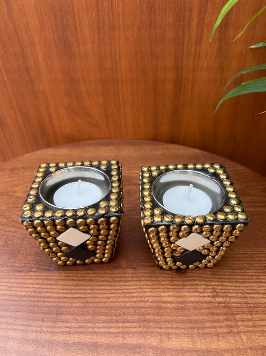 Tea Light Candle Holder Set of 2