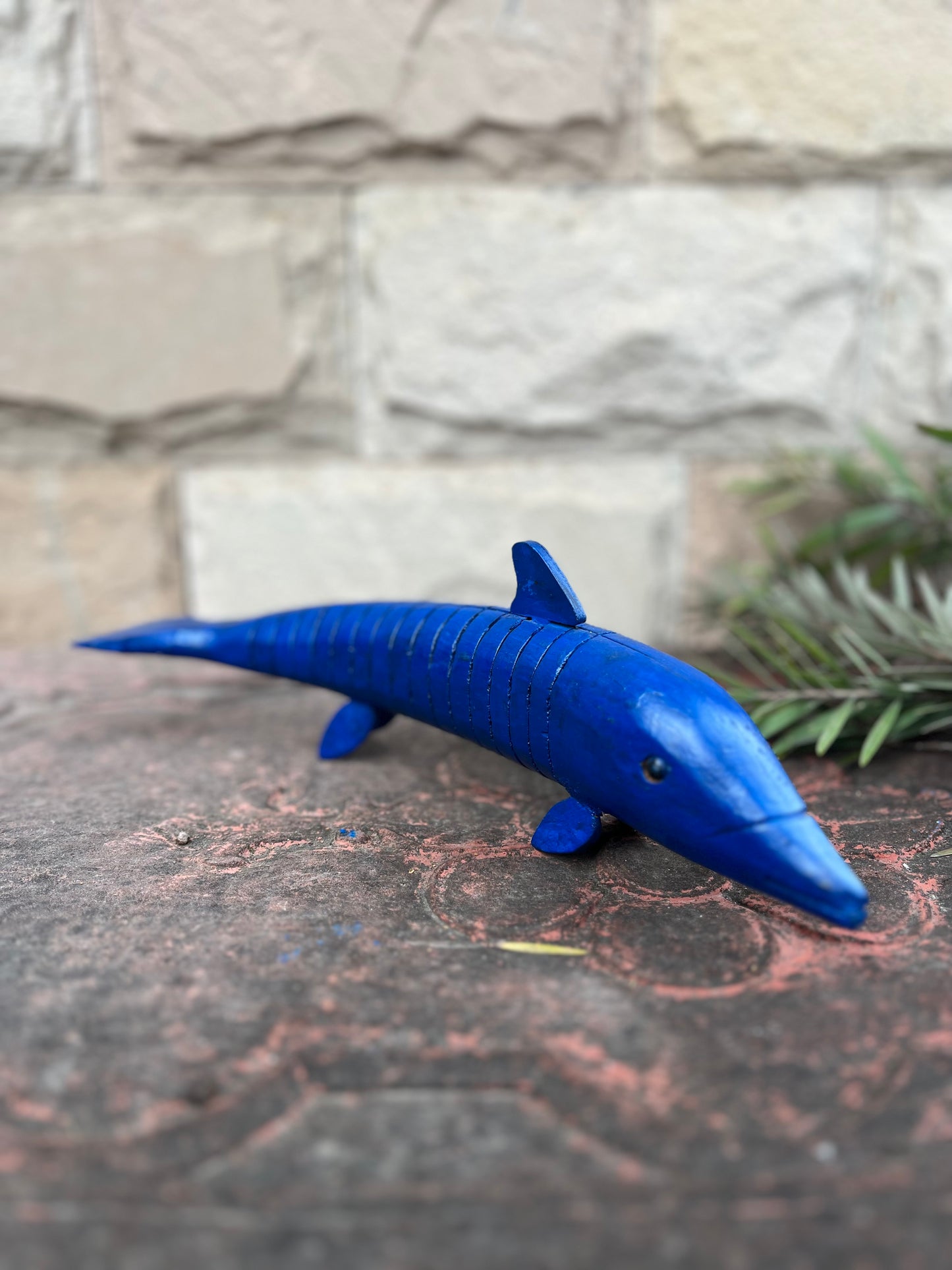 Wooden Blue Fish