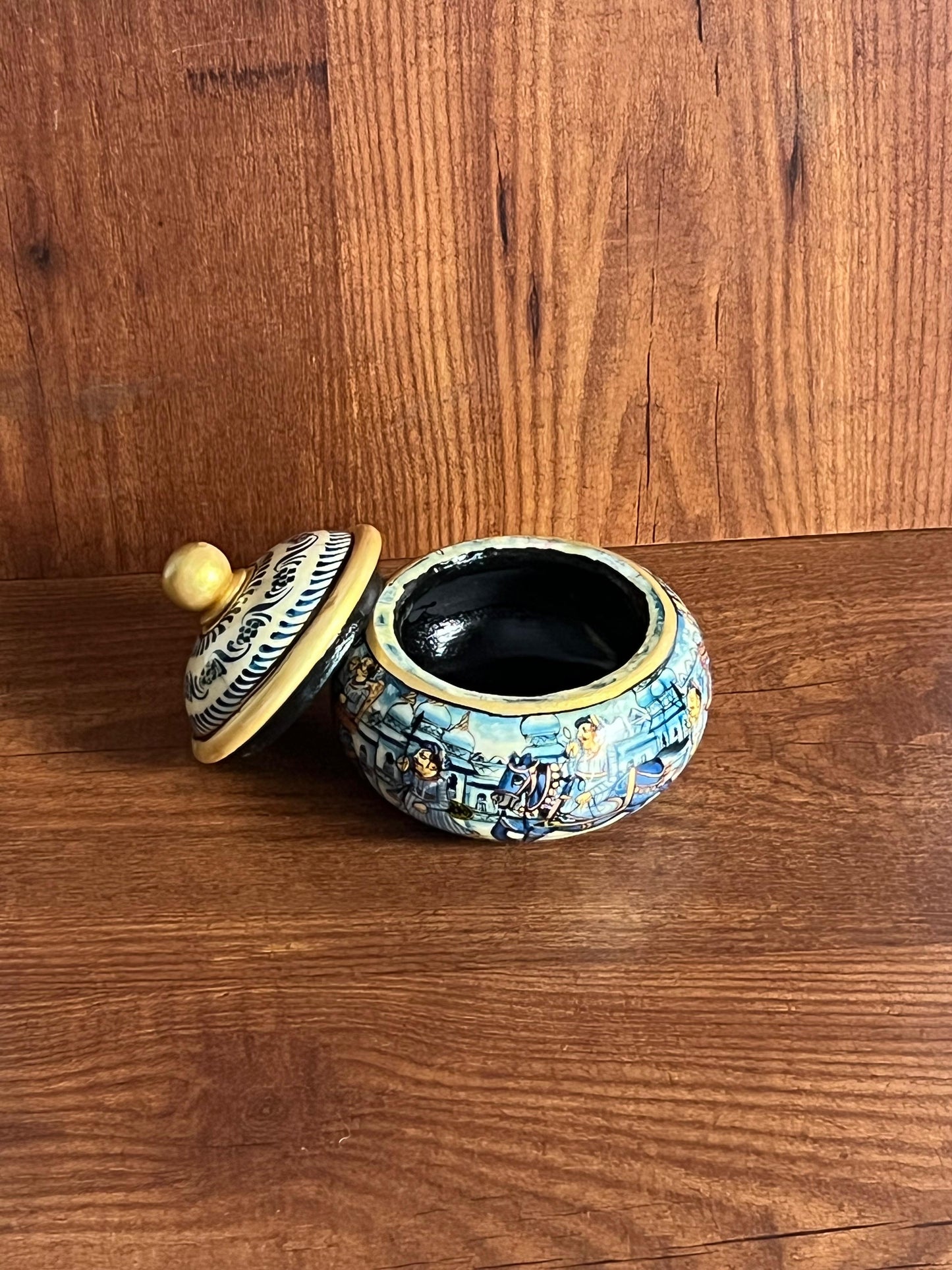 Hand Painted Round Box