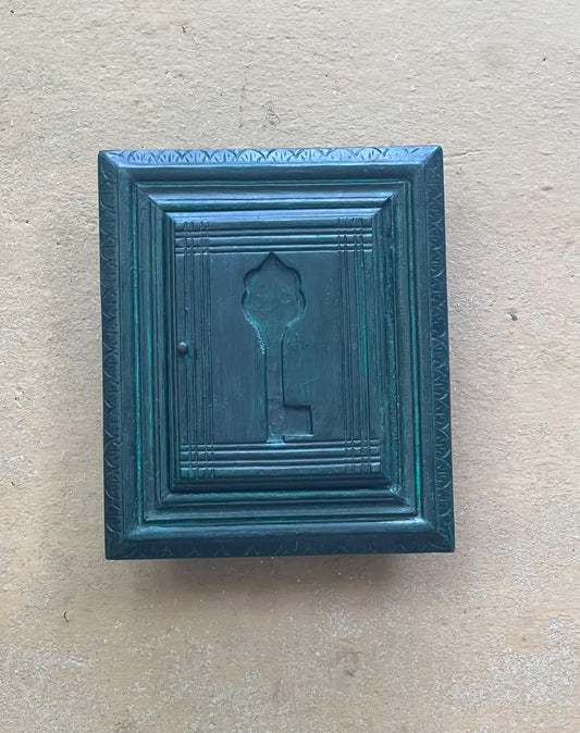 Green Wooden Key Holder