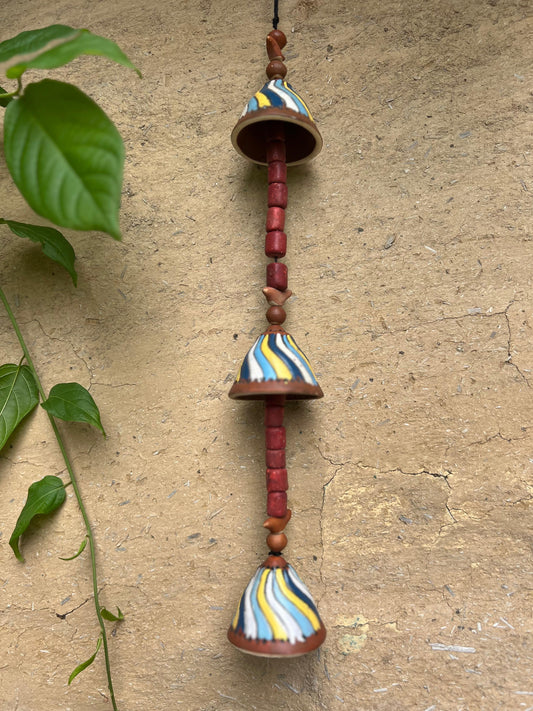 Clay Hand Painted Bell Hanging