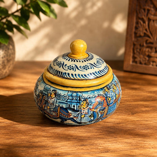 Hand Painted Round Box