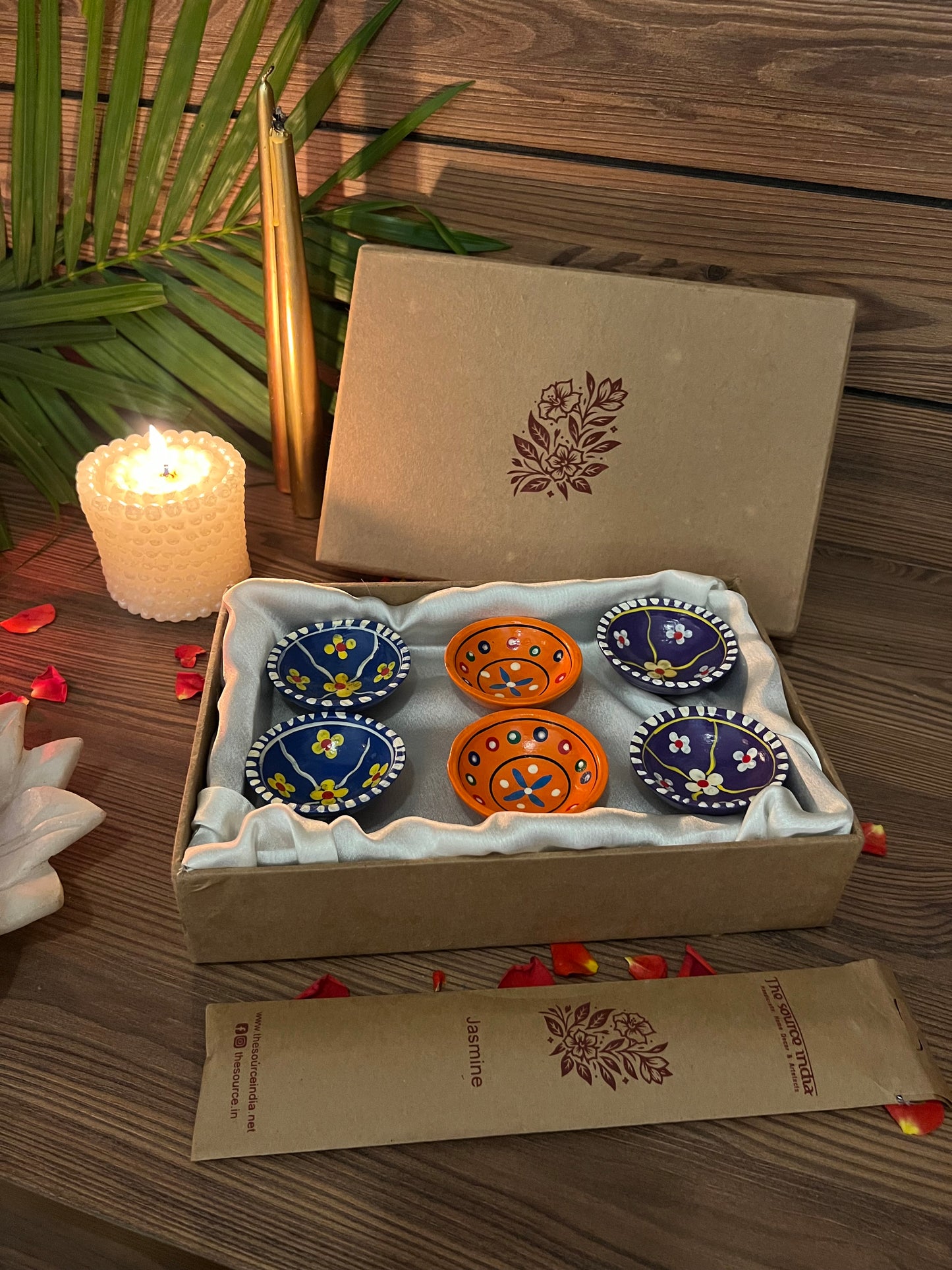 Colour Diya Set of Six