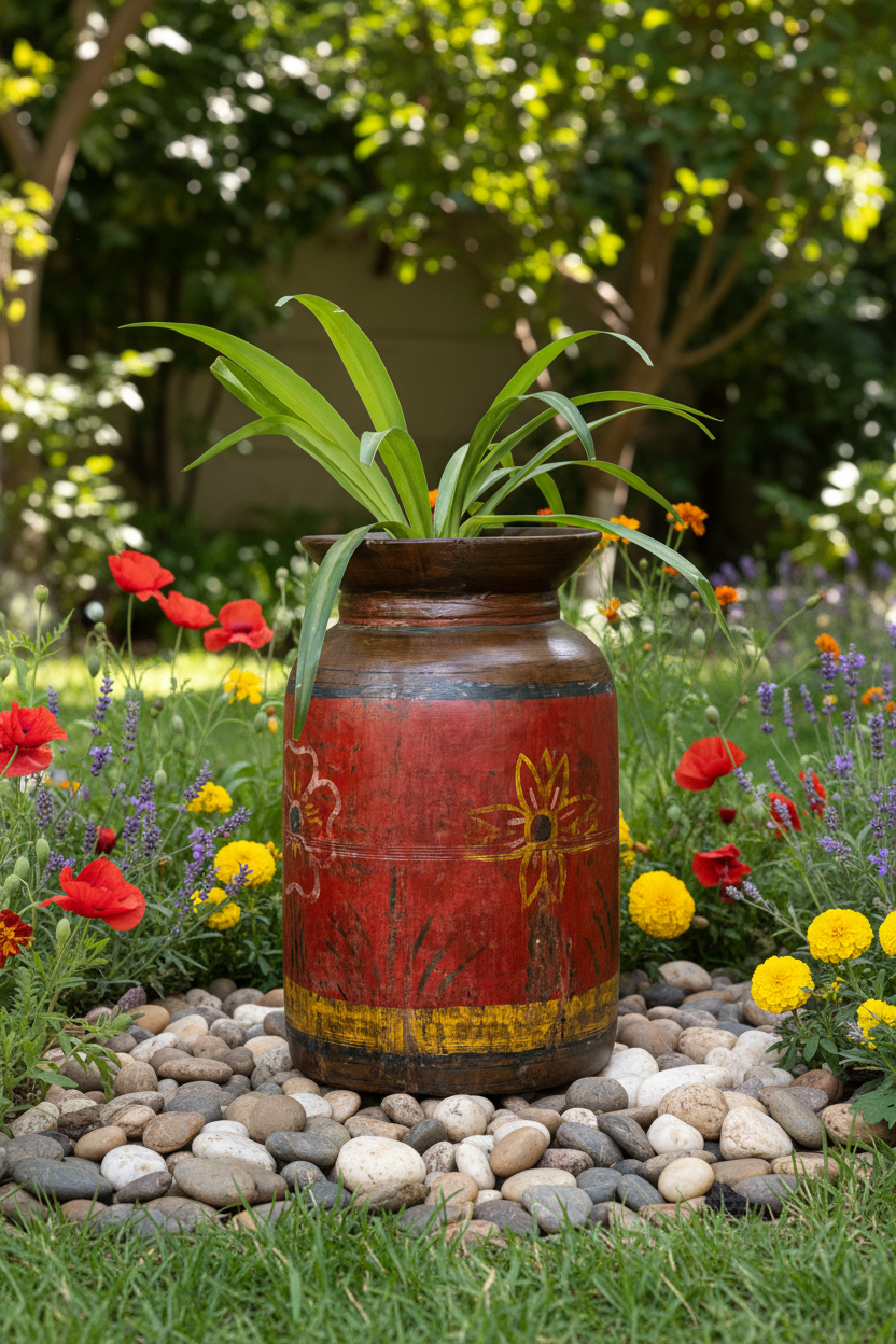 Wooden Flower Pot ￼