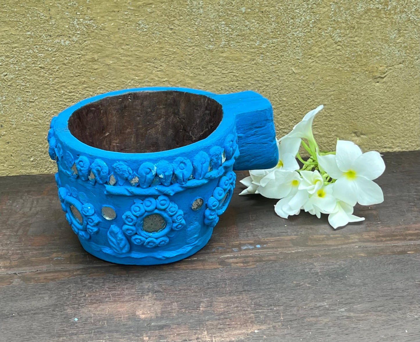 Terracotta Wooden Bowl ￼