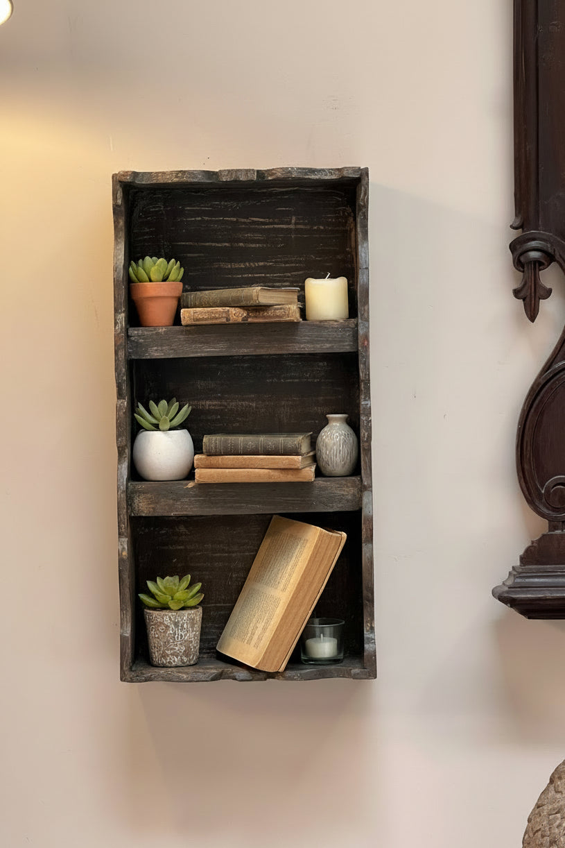 Old Grey Wall Shelf ￼