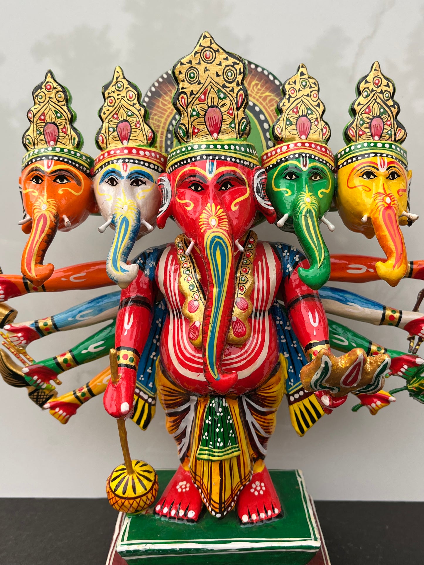 Handpainted Colour Panchmukhi Ganesha