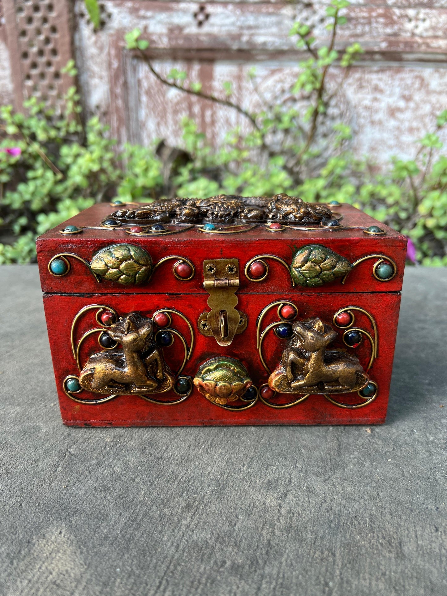 Dragon Design Carved Box
