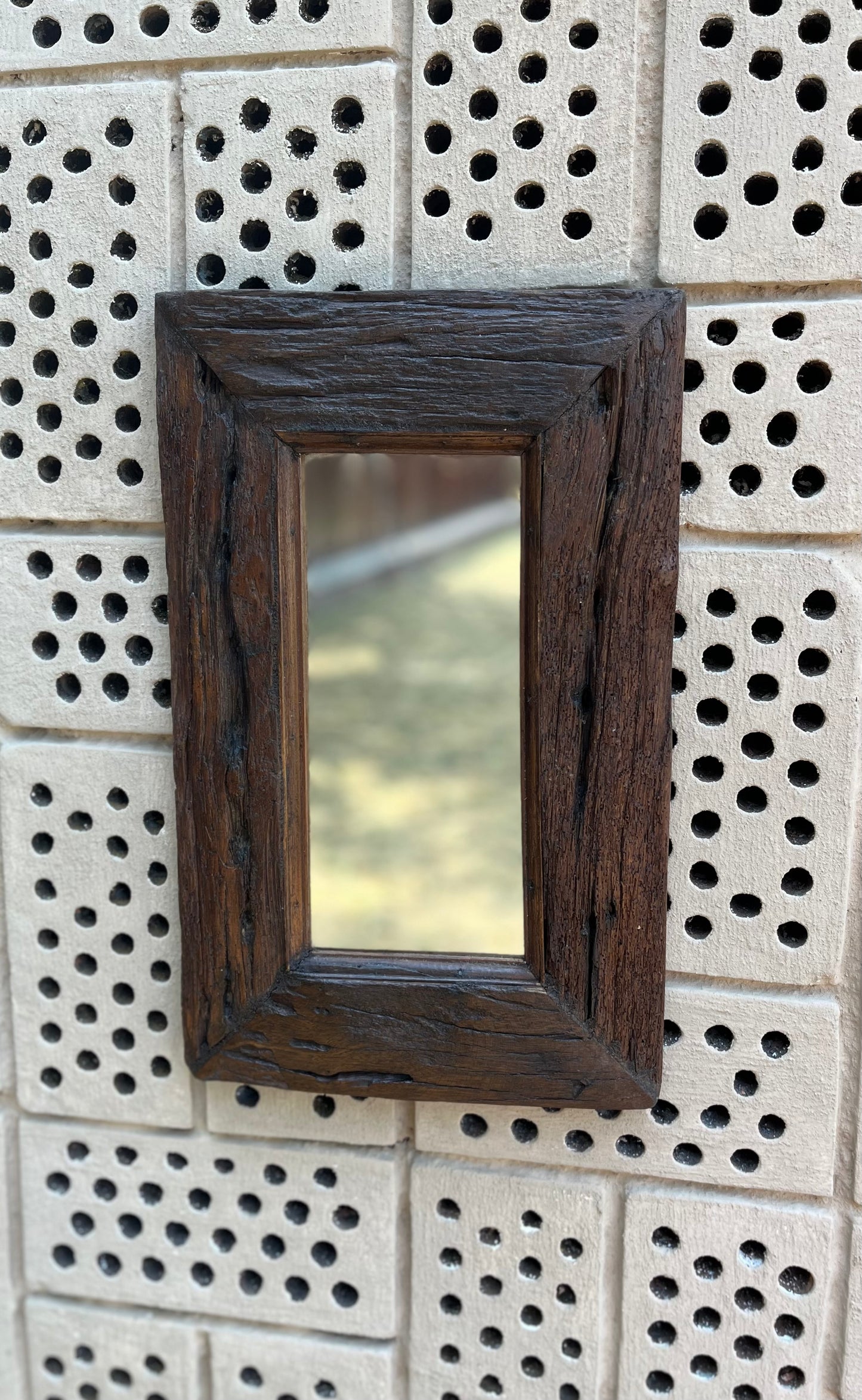 Old wooden Distressed Wall Mirror