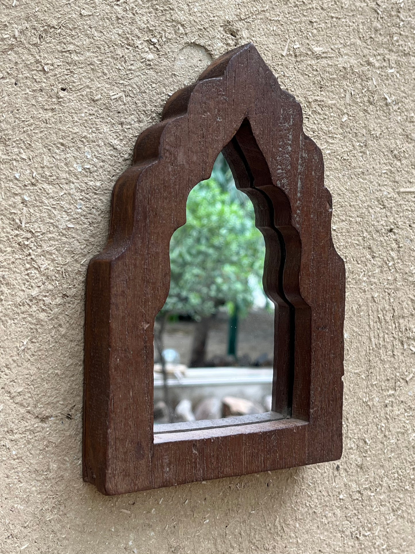 wooden Small Jharokha Mirror