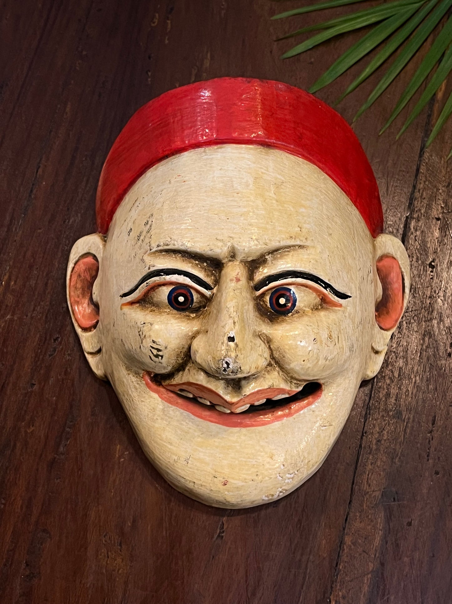Wood Hand Painted Munim Mask