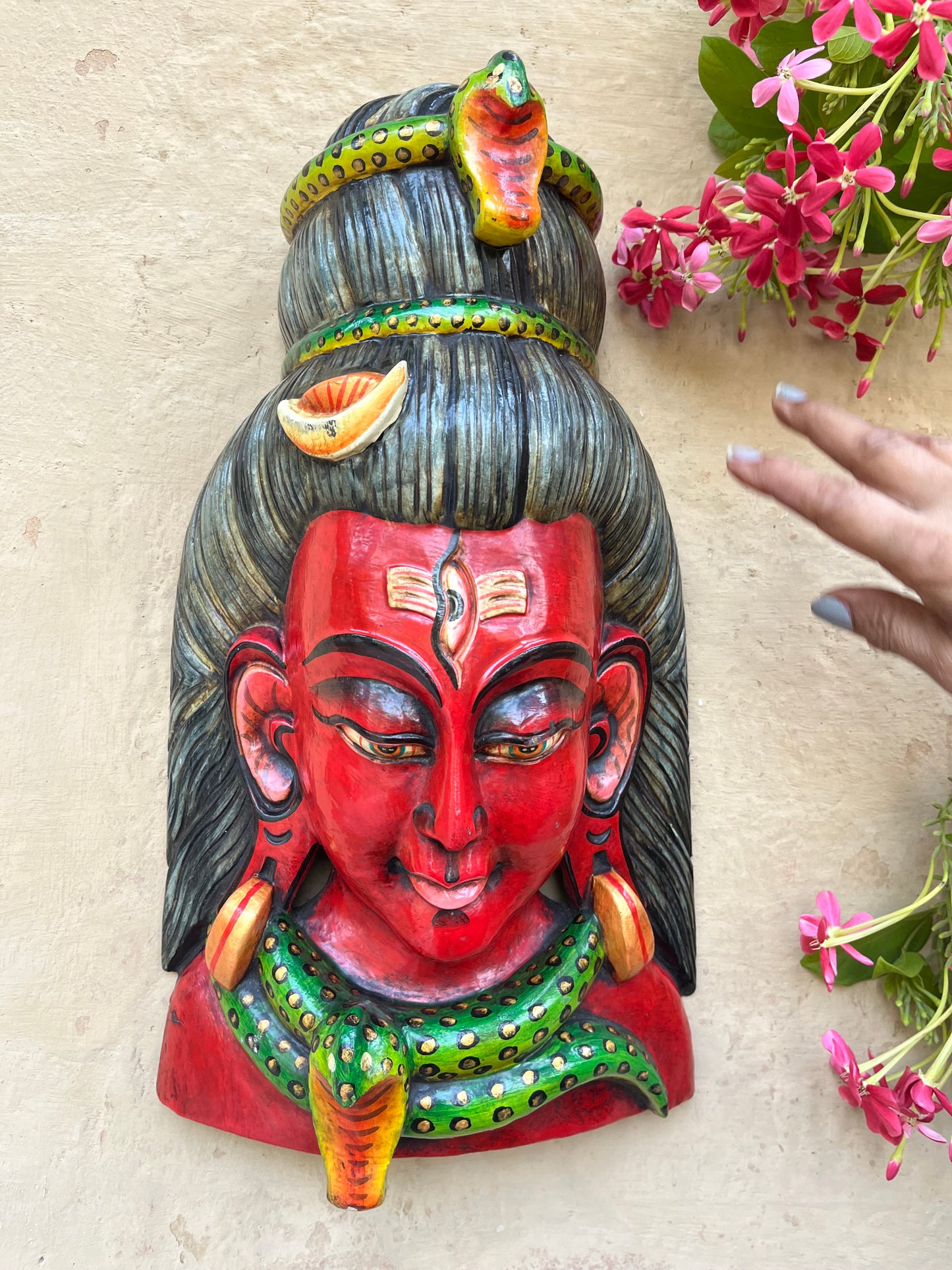 Wood Divine Shiva Mask