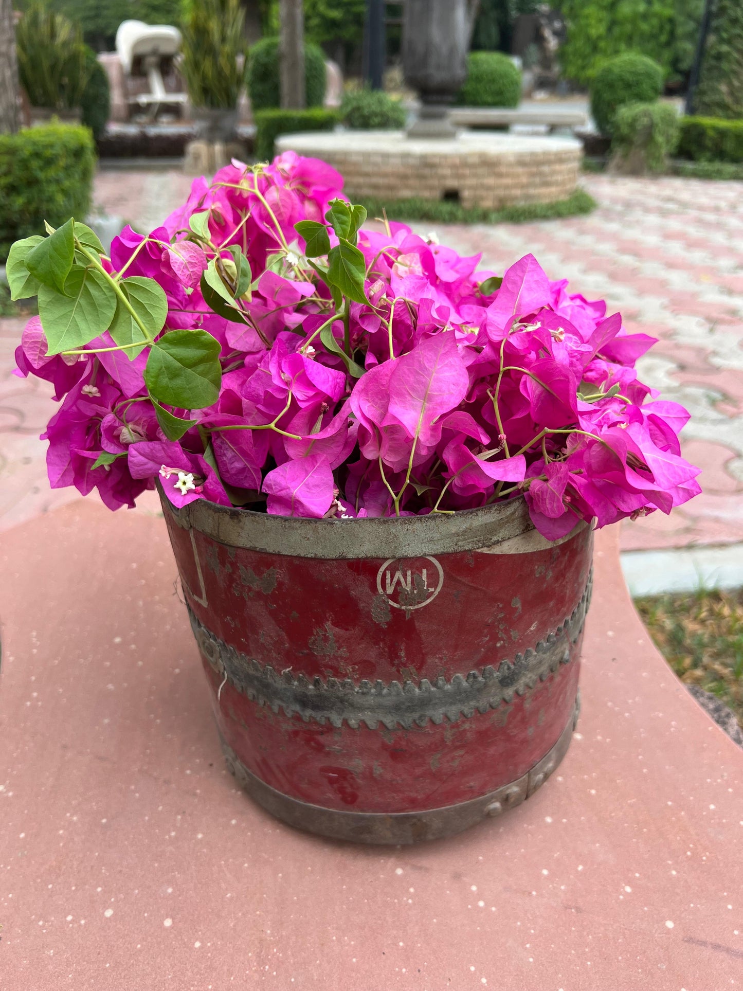 Old Iron Flower Planter