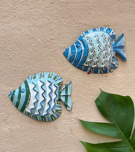 Iron Wall Fish Set of 2