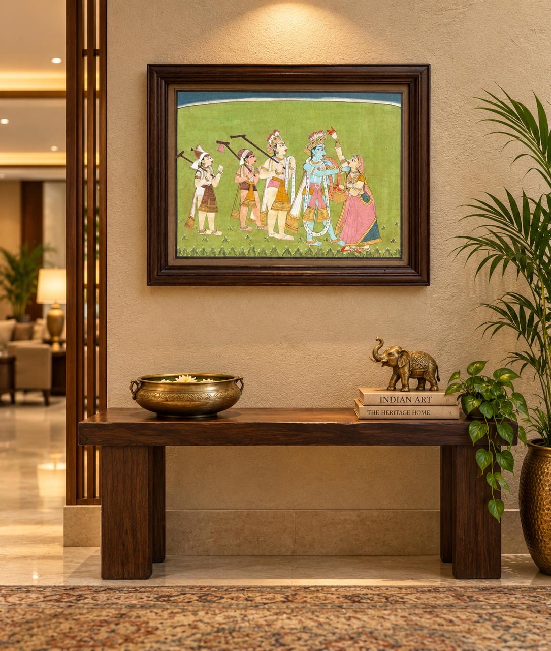 Divine Krishna Hand Painting